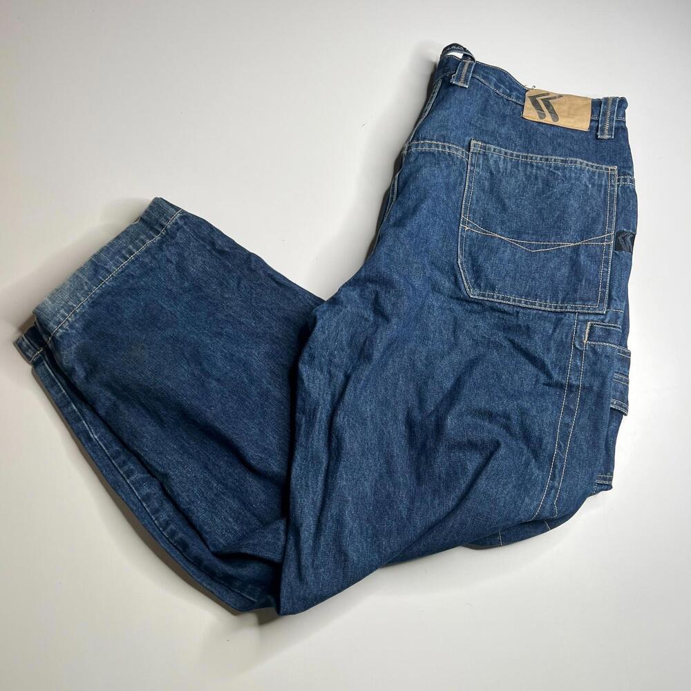 Vintage Karl Kani Jeans W38 L32 Carpenter‎ Baggy Denim Workwear Y2K Hip Hop 90s